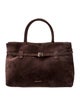 Manu Atelier Suede Top Handle Bag