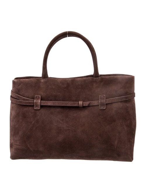 Manu Atelier Suede Top Handle Bag