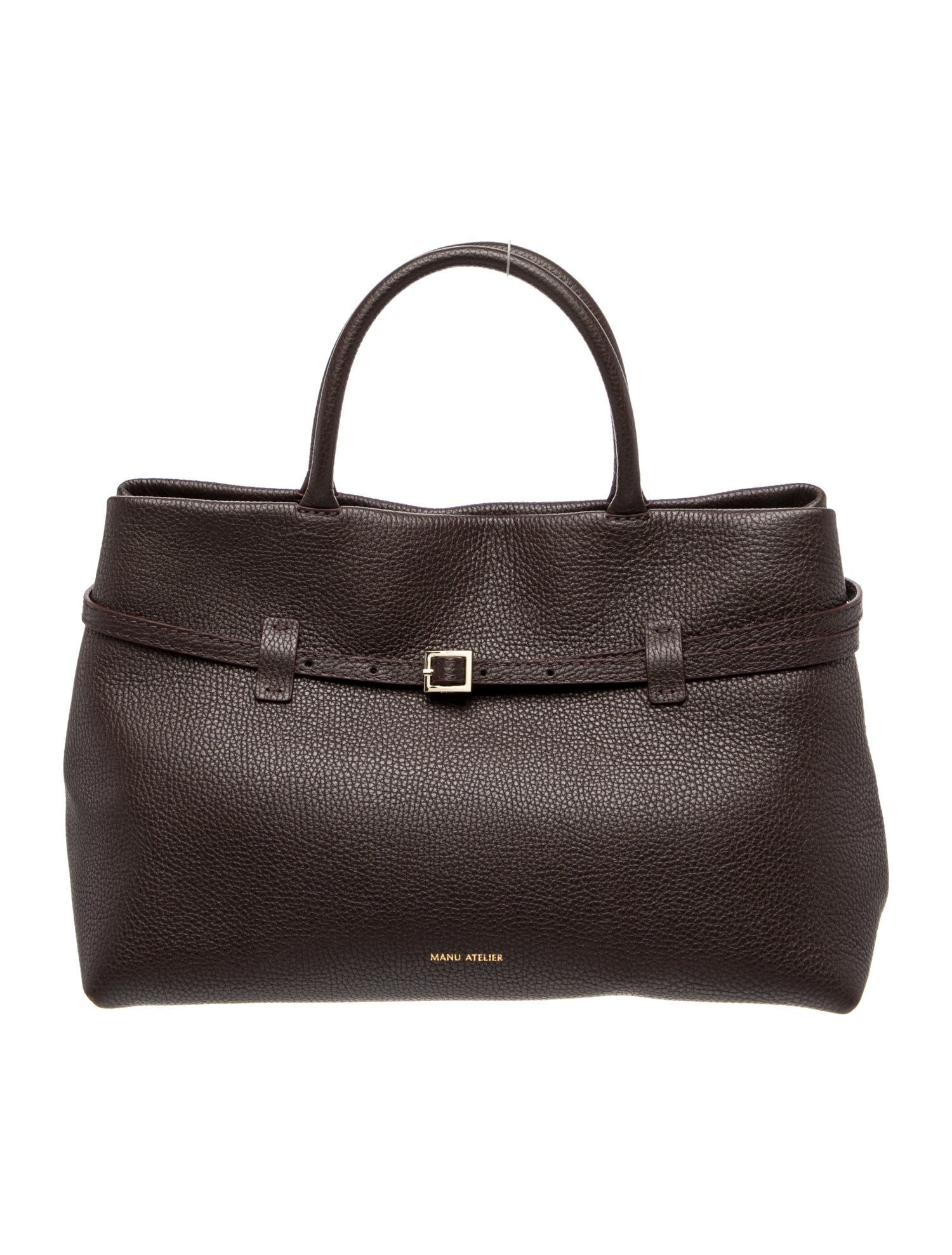 Manu Atelier Leather Top Handle Bag