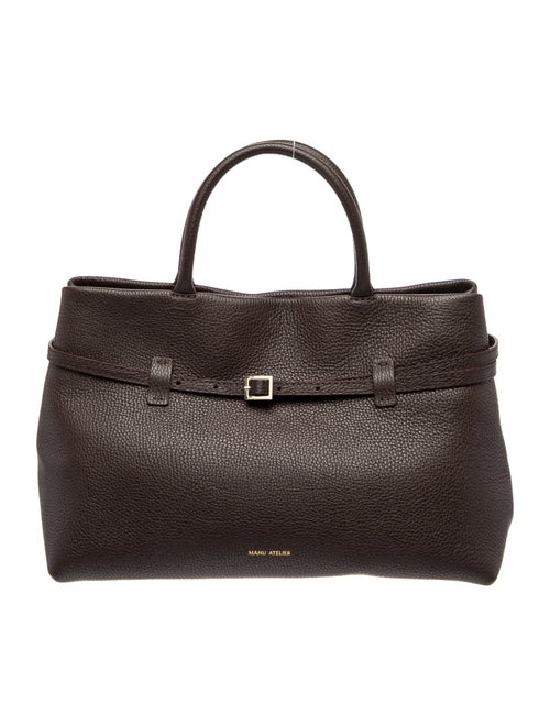 Manu Atelier Leather Top Handle Bag