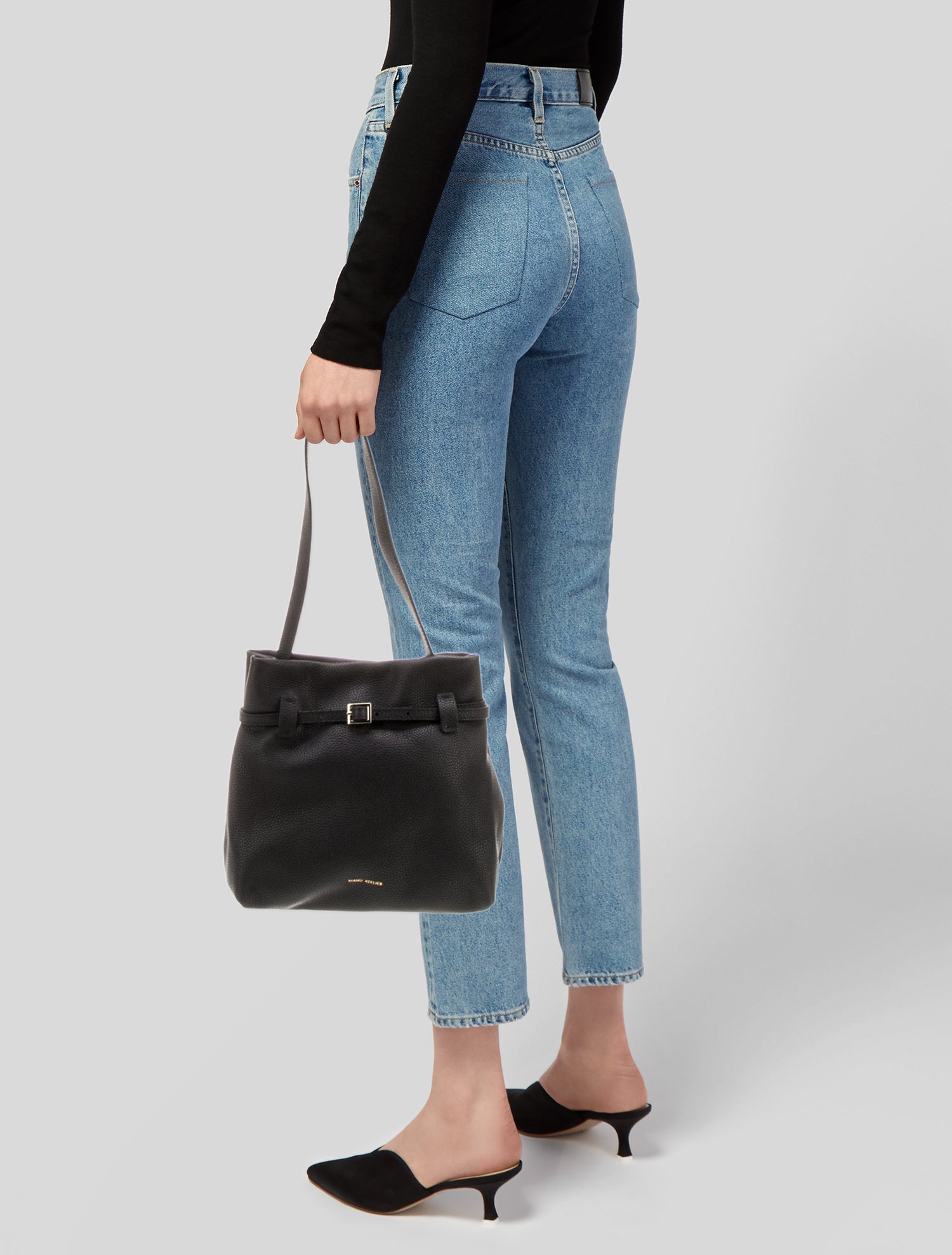 Manu Atelier Leather Shoulder Bag