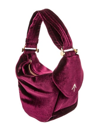 Manu Atelier Velvet Top Handle Bag