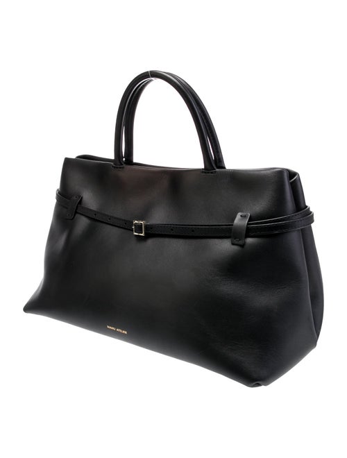 Manu Atelier Leather Top Handle Bag