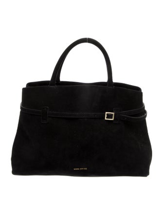 Manu Atelier Suede Top Handle Bag