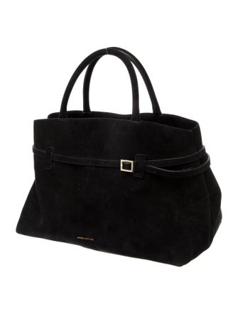 Manu Atelier Suede Top Handle Bag