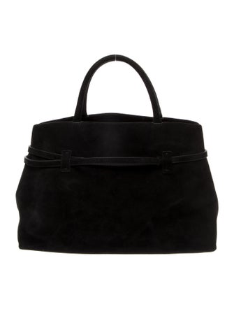 Manu Atelier Suede Top Handle Bag