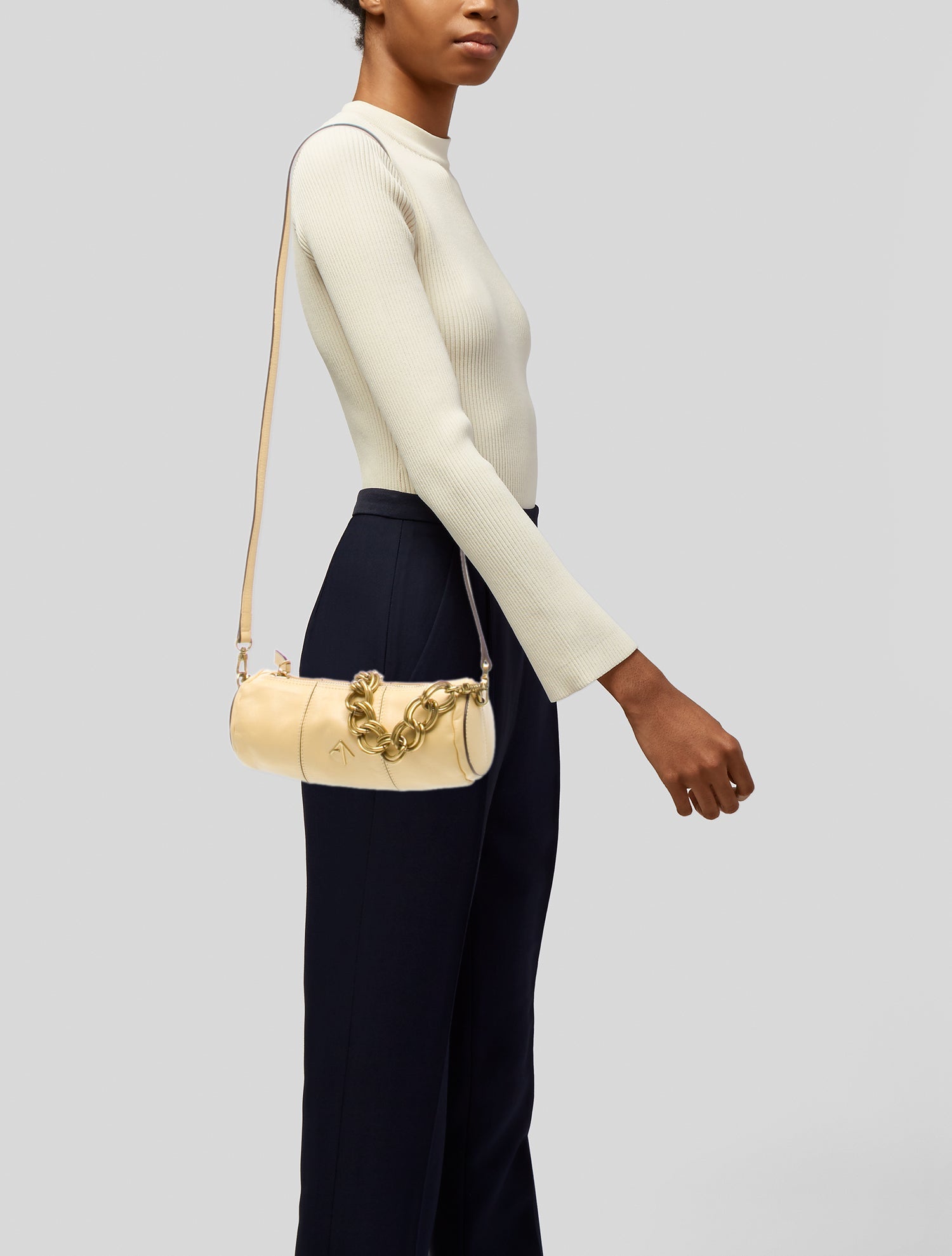 Manu Atelier Leather Top Handle Bag