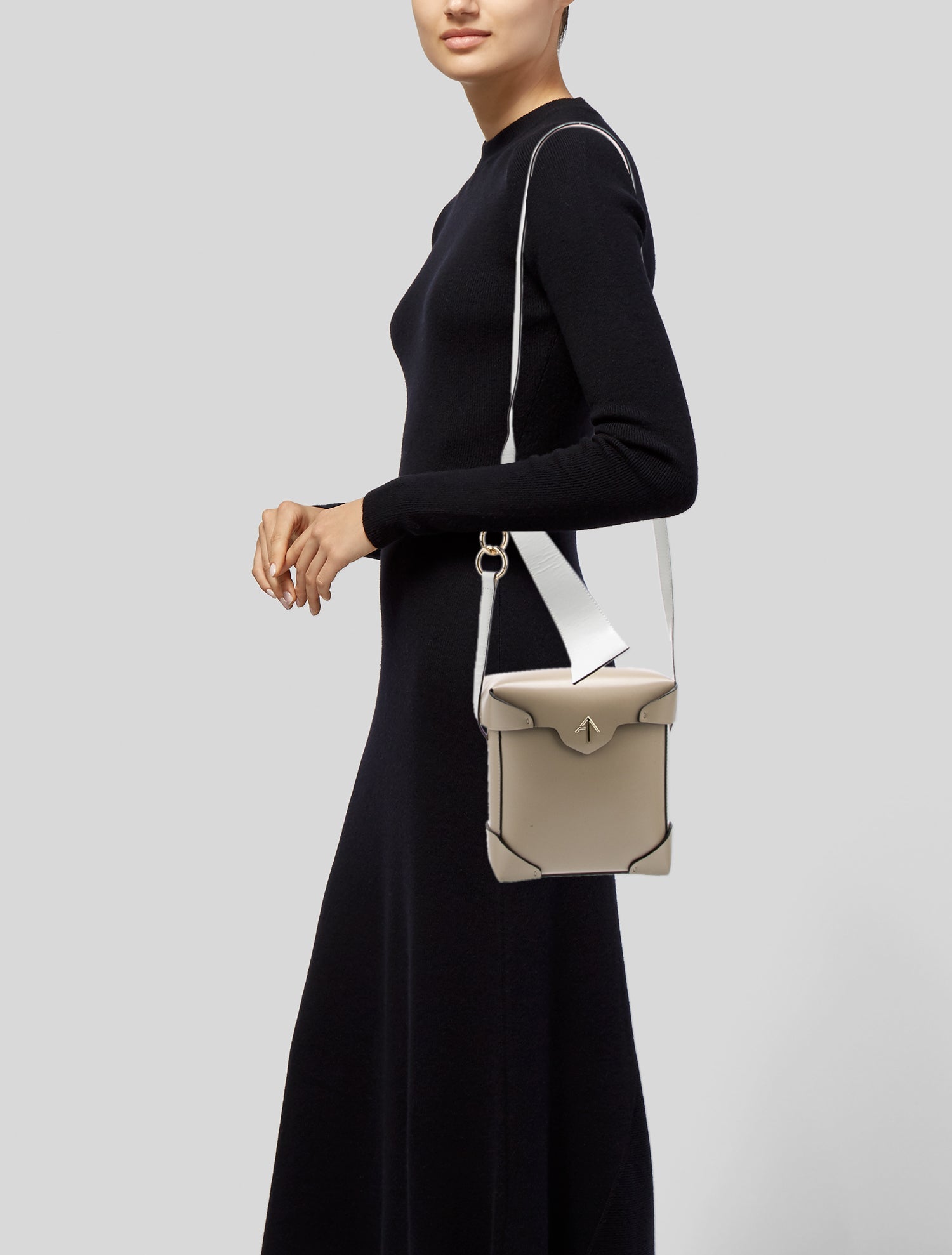 Manu Atelier Leather Crossbody Bag