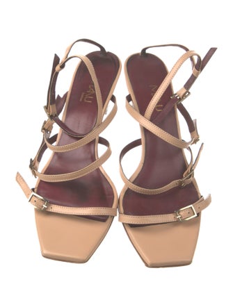 Manu Atelier Leather Slingback Pumps