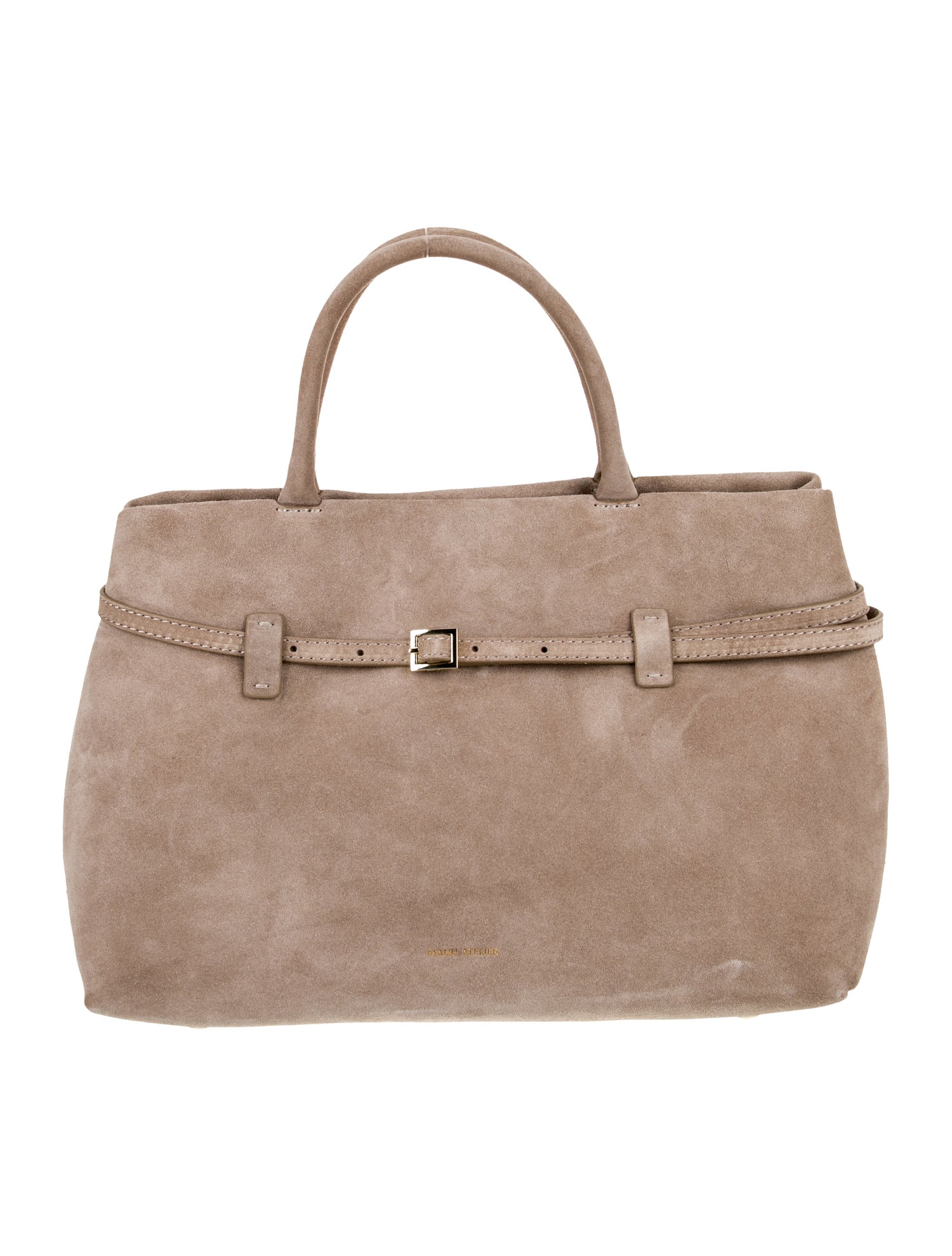 Manu Atelier Suede Top Handle Bag
