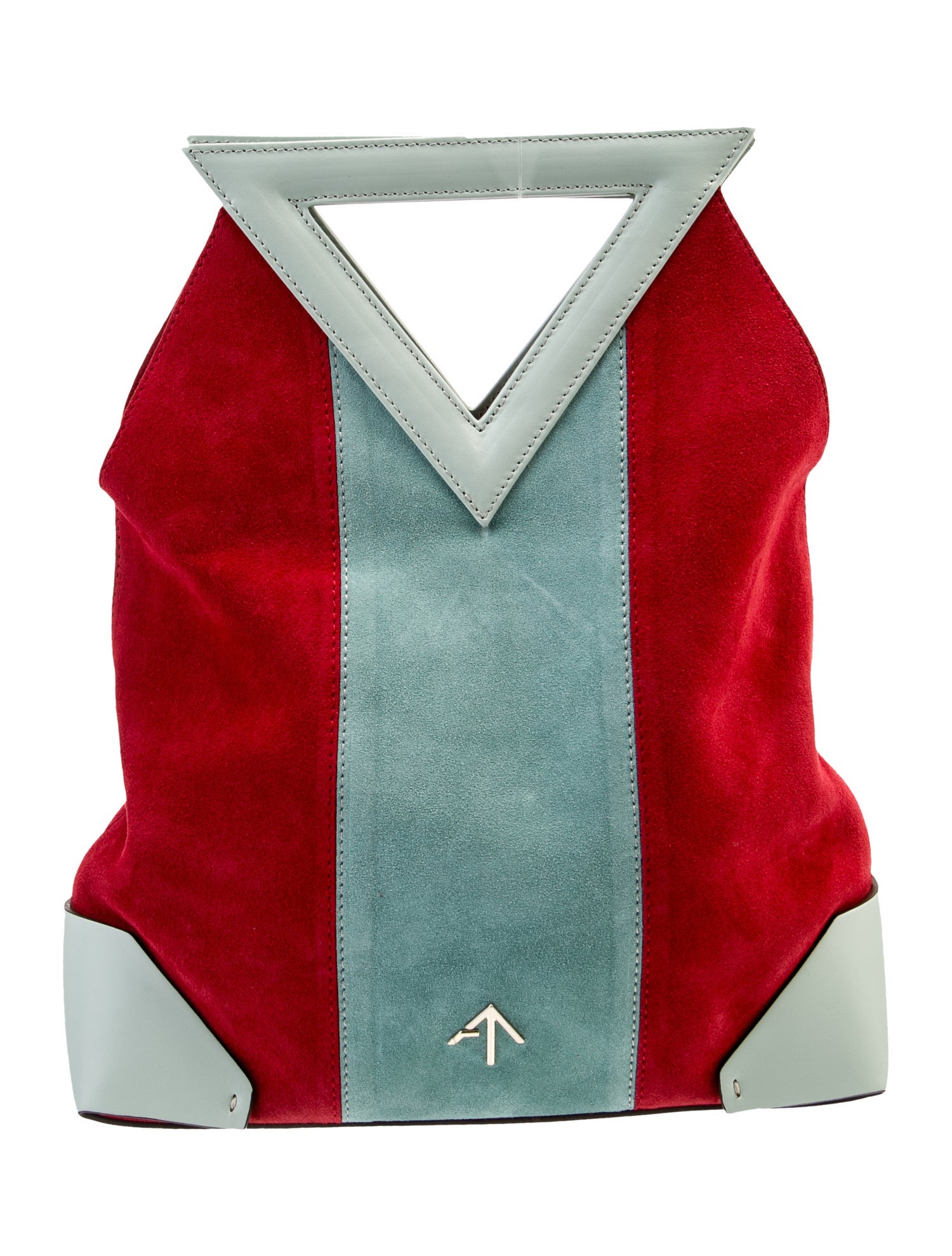 Manu Atelier Suede Top Handle Bag