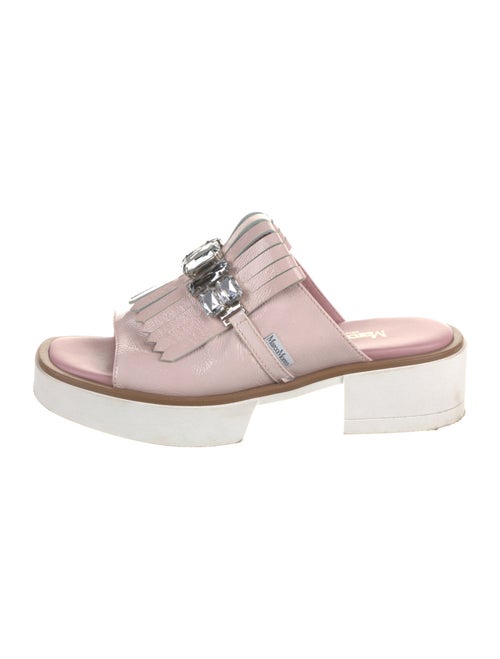 Marco Moreo Leather Crystal Embellishments Slides