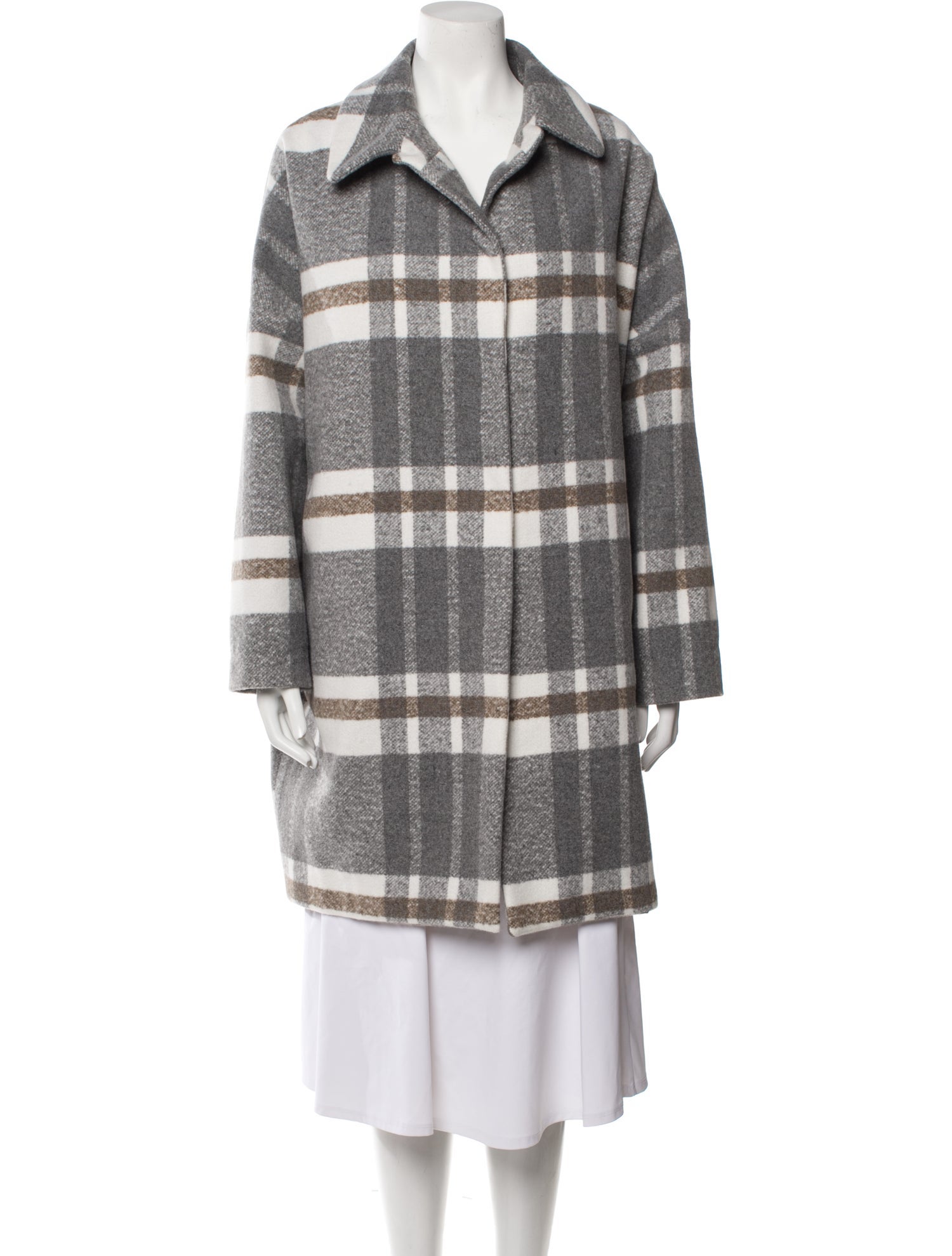 Maxi Ho Plaid Print Jacket