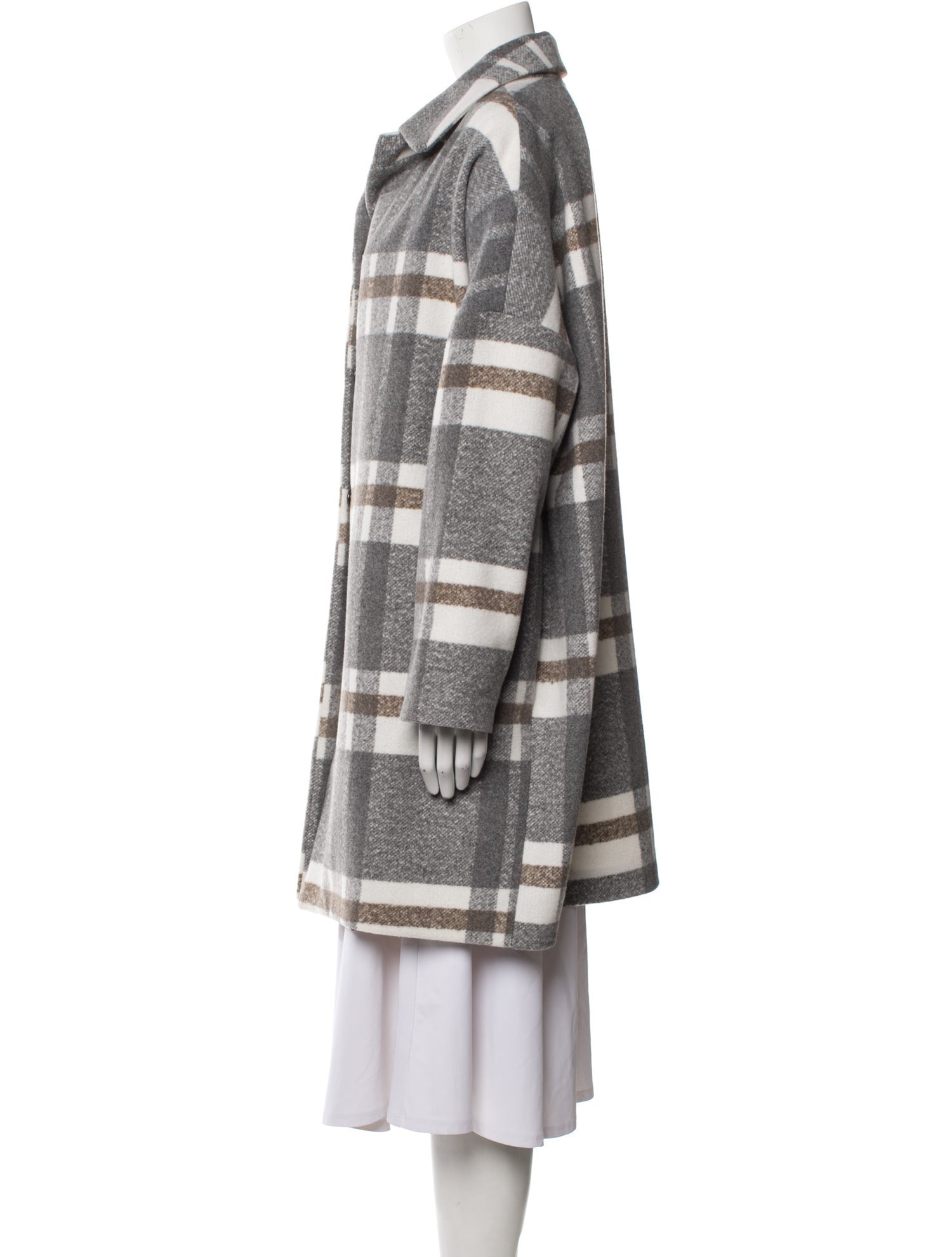 Maxi Ho Plaid Print Jacket