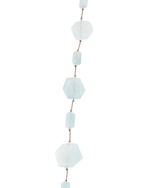 Margo Morrison Crystal & Aquamarine Hexagonal Station Necklace