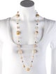 Margo Morrison Agate, Chalcedony, Pyrite & Rutilated Quartz Bead Strand Necklace