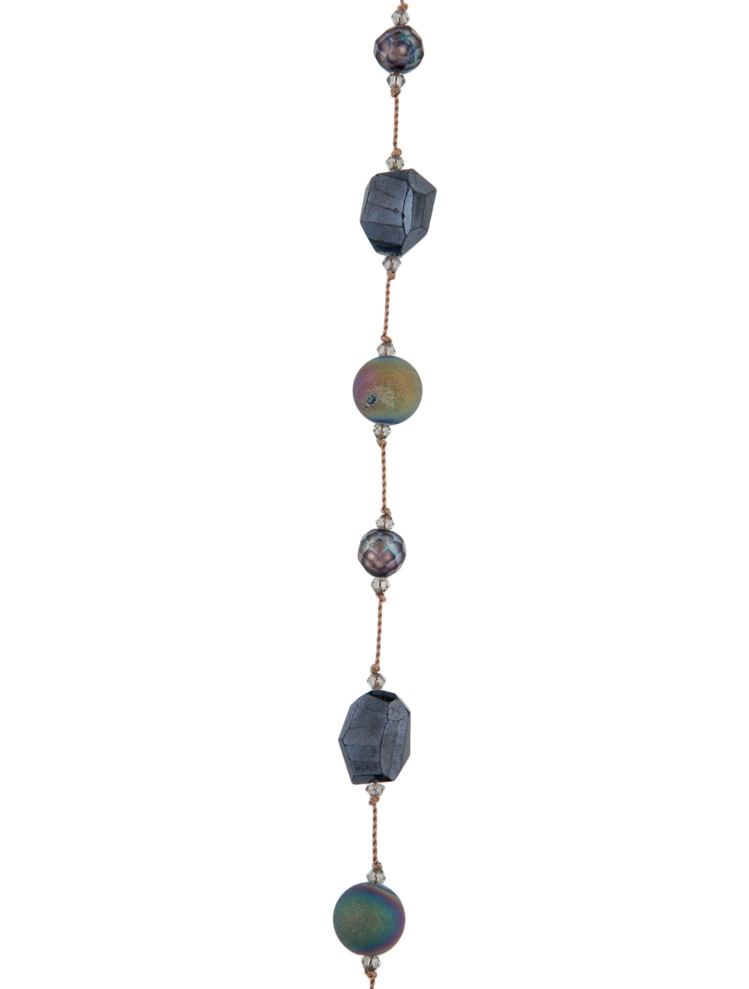 Margo Morrison Spinel, Pearl & Chalcedony Station Necklace