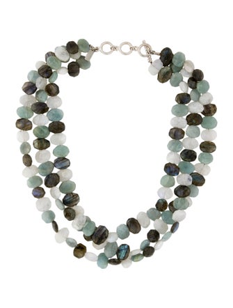 Margo Morrison Multi-Stone Three-Strand Necklace