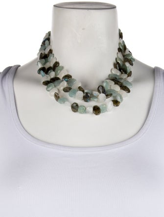 Margo Morrison Multi-Stone Three-Strand Necklace