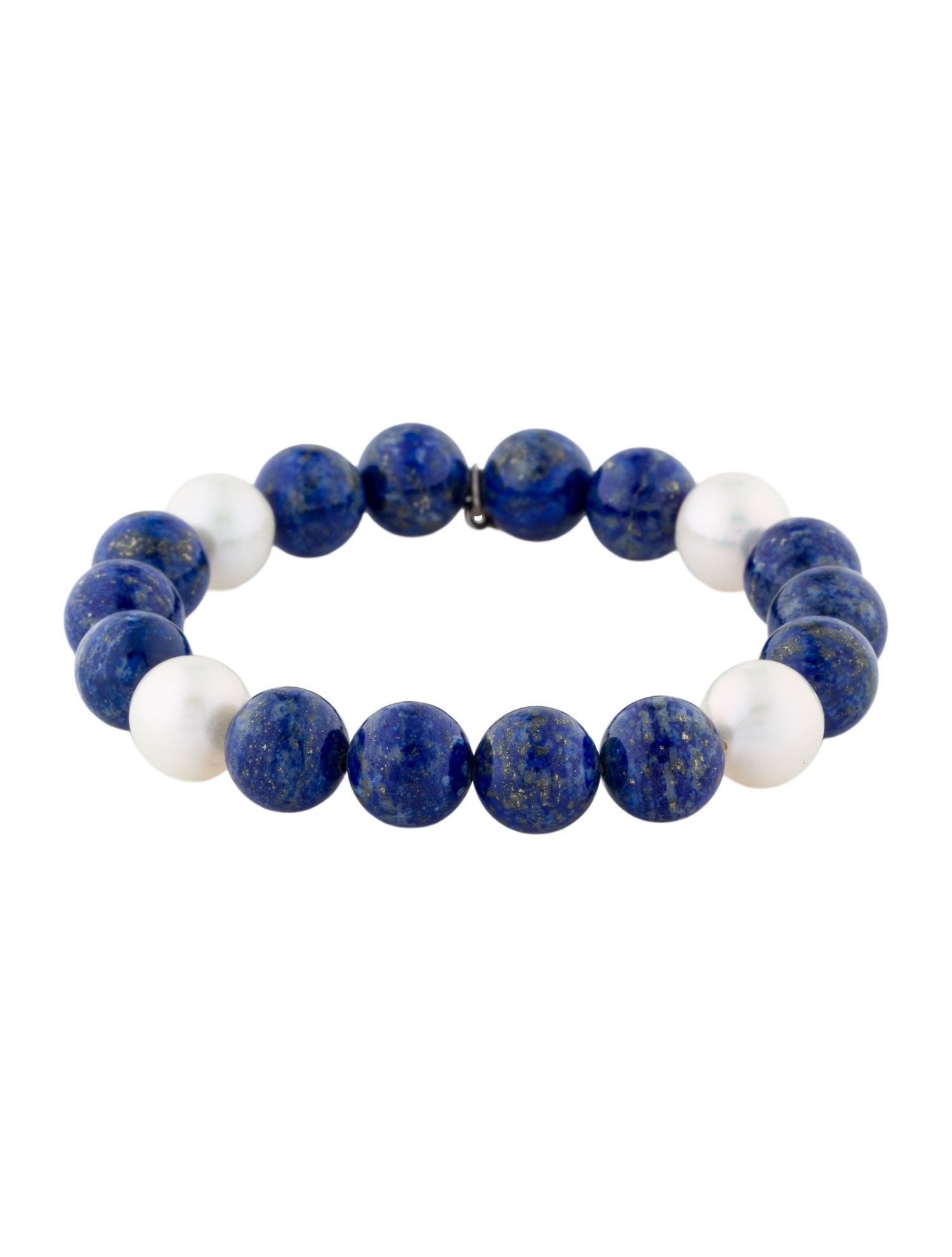 Margo Morrison Pearl & Lapis Lazuli Bead Bracelet