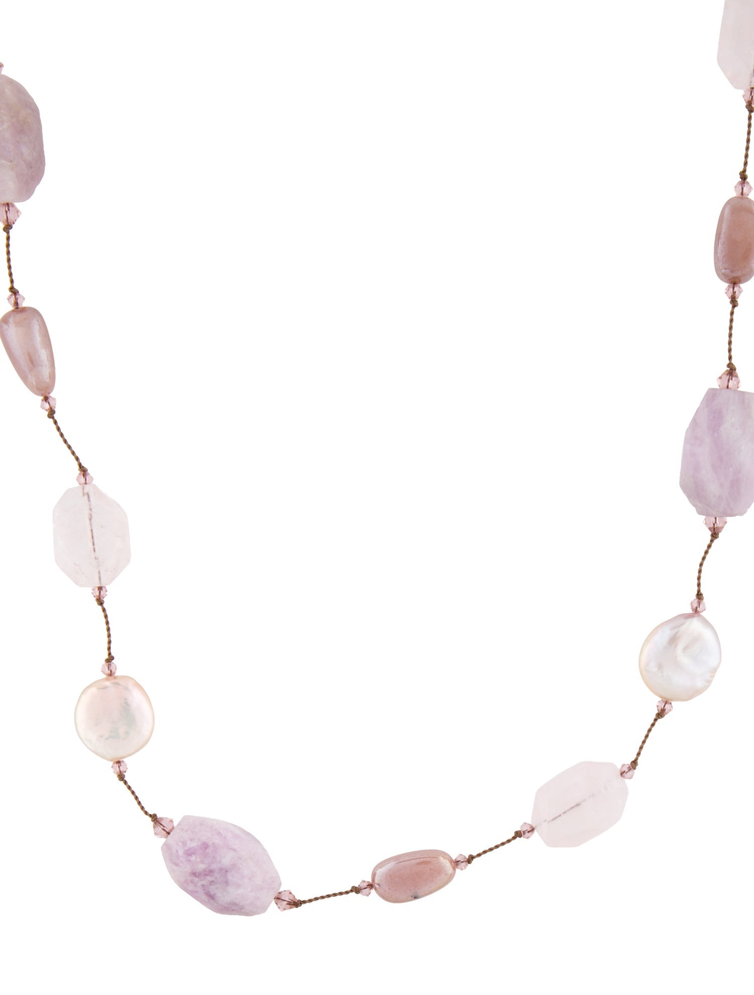 Margo Morrison Pearl & Multistone Beaded Necklace