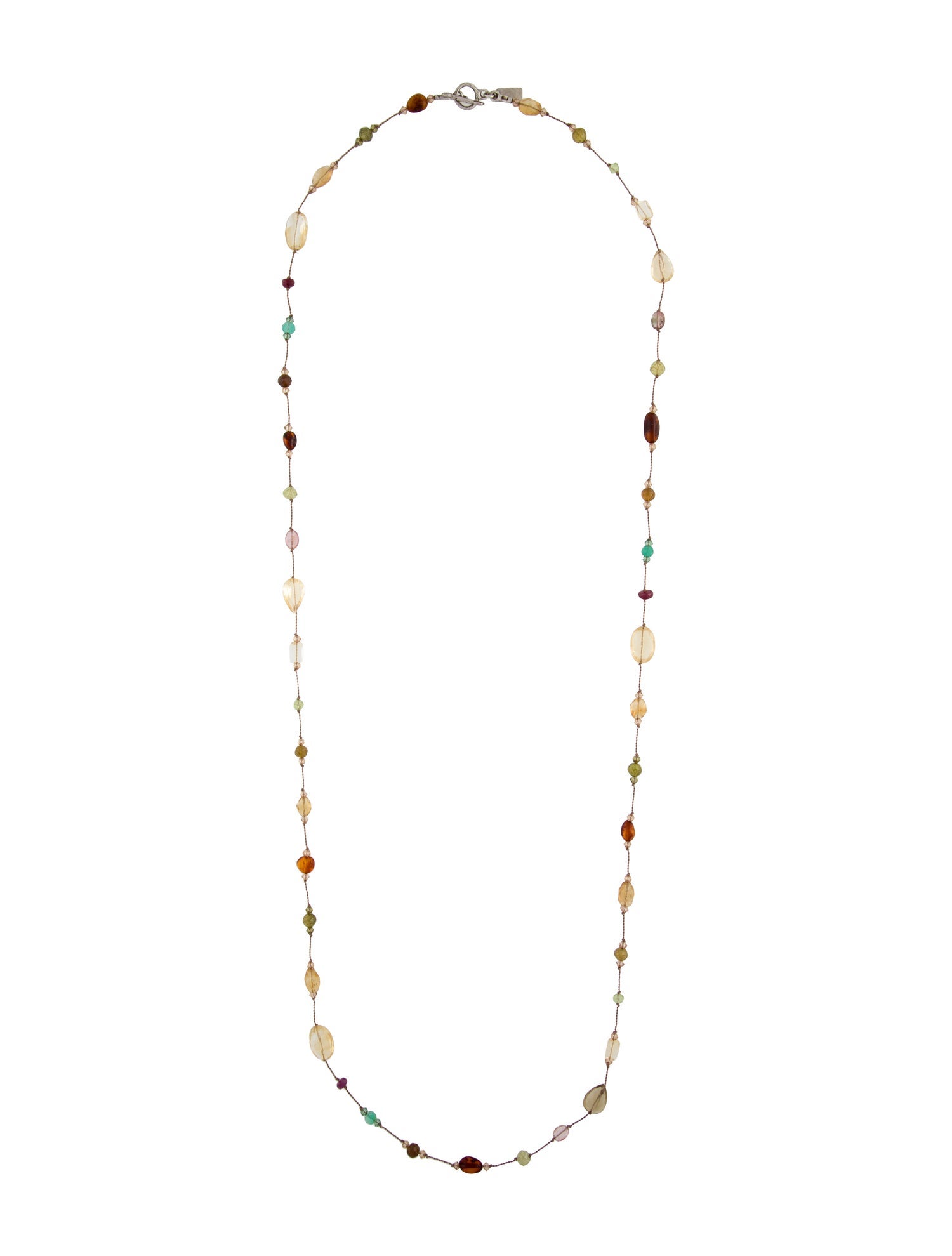 Margo Morrison Multistone, Amber & Crystal Bead Necklace