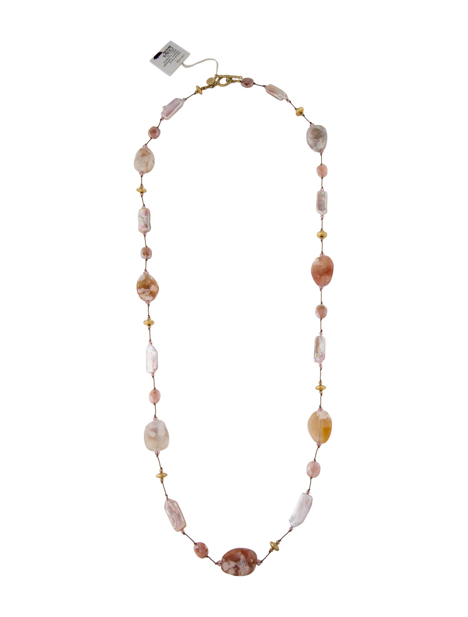 Margo Morrison Dyed Pearl & Multistone Beaded Necklace