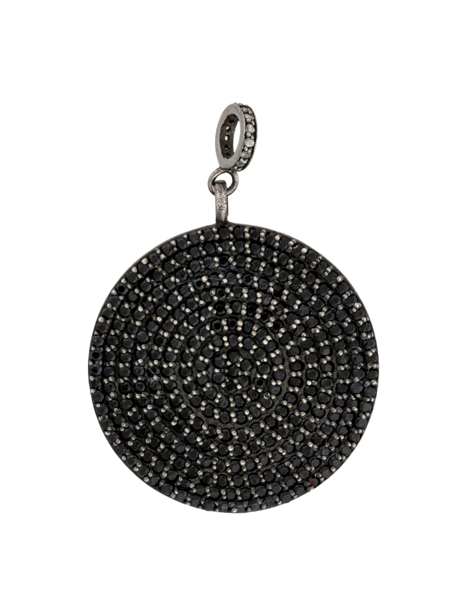 Margo Morrison Diamond & Spinel Disc Charm Pendant