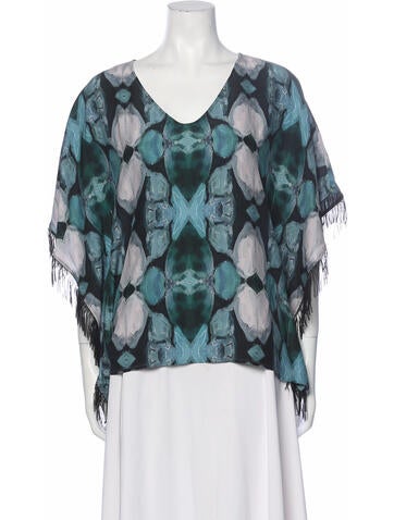 Marie Oliver Knitwear Printed V-Neck Sweater XXS