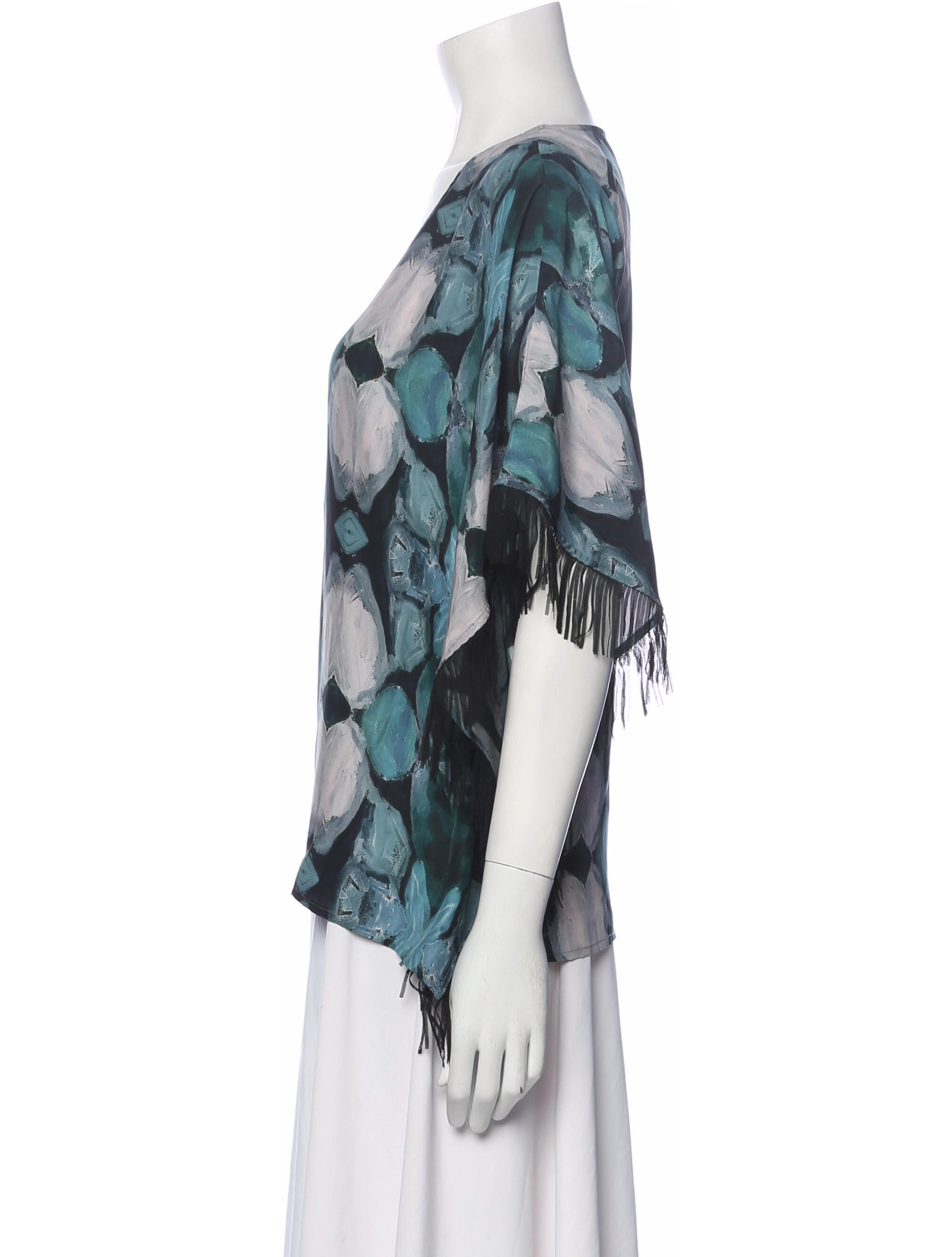 Marie Oliver Printed V-Neck Sweater