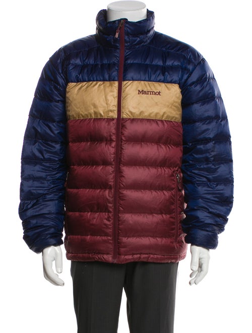 Marmot Colorblock Pattern Puffer Coat