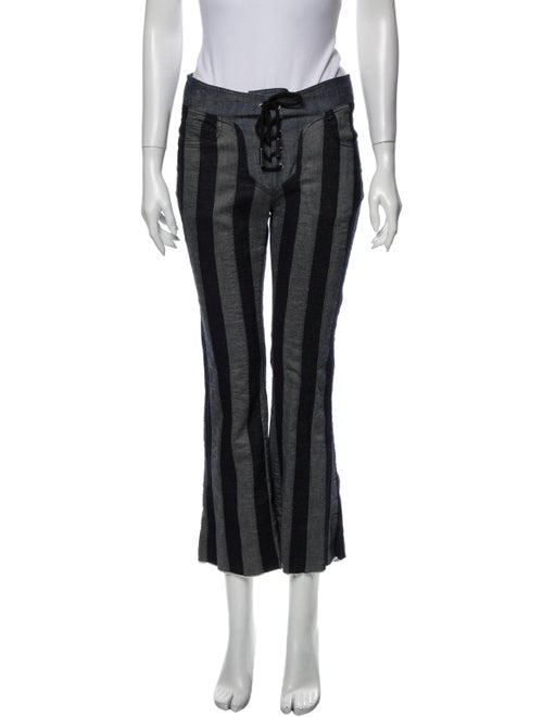 Marques' Almeida Striped Wide Leg Pants Blue