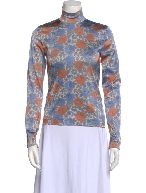 Marques' Almeida Floral Print Turtleneck Sweatshirt
