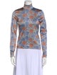 Marques' Almeida Floral Print Turtleneck Sweatshirt