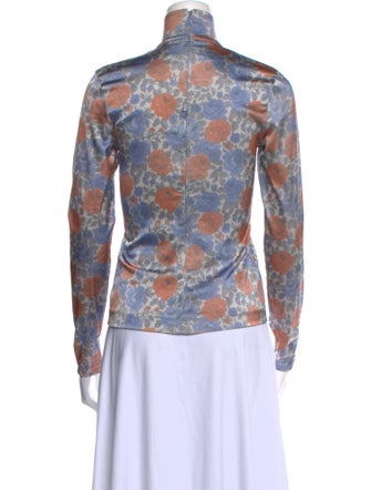 Marques' Almeida Floral Print Turtleneck Sweatshirt