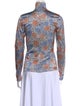 Marques' Almeida Floral Print Turtleneck Sweatshirt