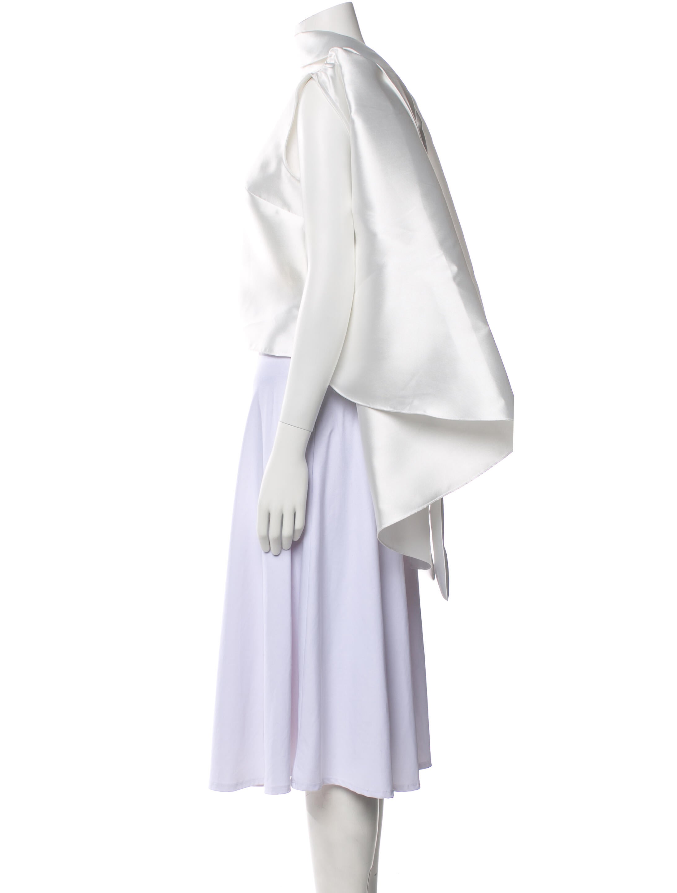 Marques' Almeida One-Shoulder Sleeveless Crop Top