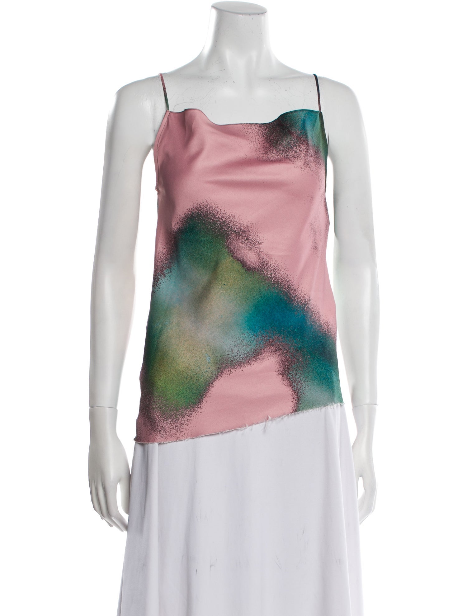 Marques' Almeida Printed Square Neckline Top