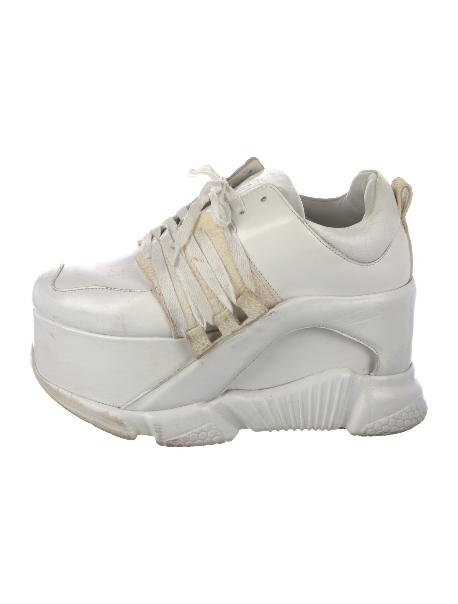 Marques' Almeida Leather Wedge Sneakers
