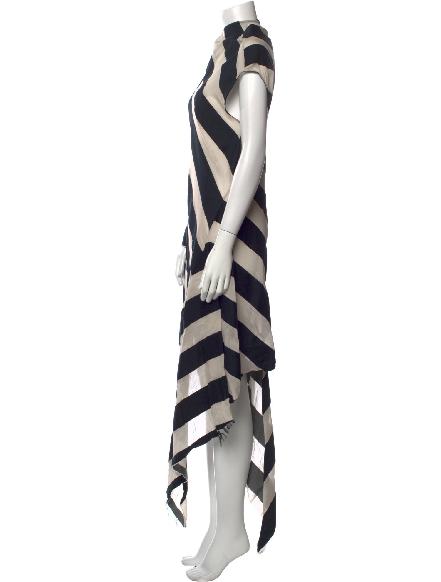 Marques' Almeida Striped Midi Length Dress