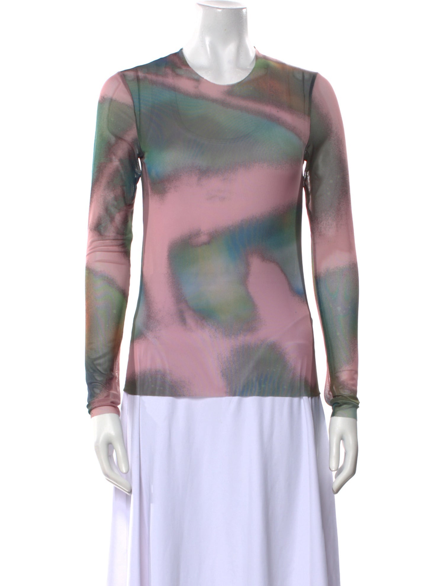 Marques' Almeida Tie-Dye Print Crew Neck T-Shirt