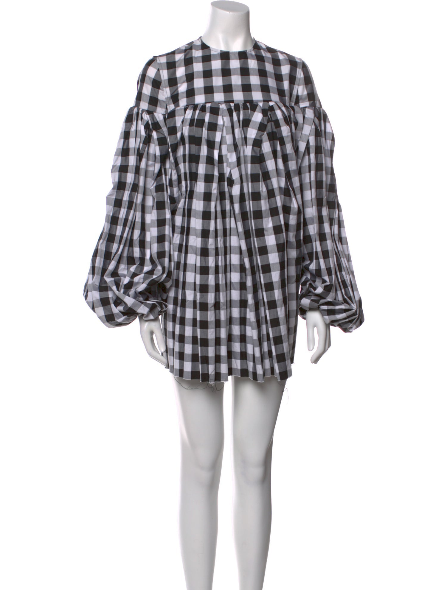 Marques' Almeida Plaid Print Mini Dress