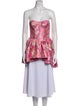 Marques' Almeida Floral Print Strapless Tunic