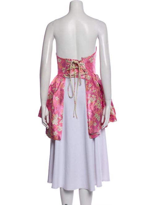 Marques' Almeida Floral Print Strapless Tunic