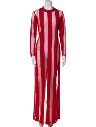 Marques' Almeida Striped Long Dress