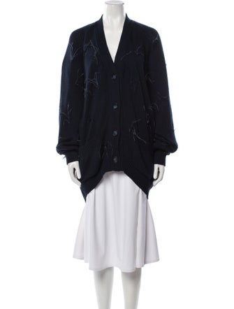 Marques' Almeida Printed V-Neck Sweater