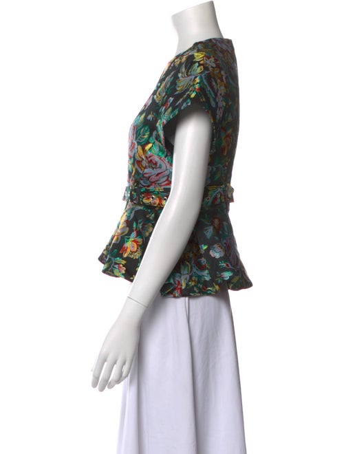 Marques' Almeida Floral Print Crew Neck Blouse