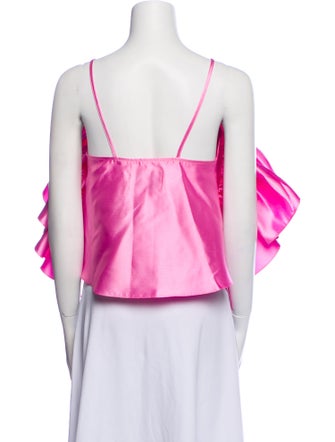 Marques' Almeida Off-The-Shoulder Three-Quarter Sleeve Crop Top