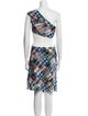Marques' Almeida Plaid Print Mini Dress