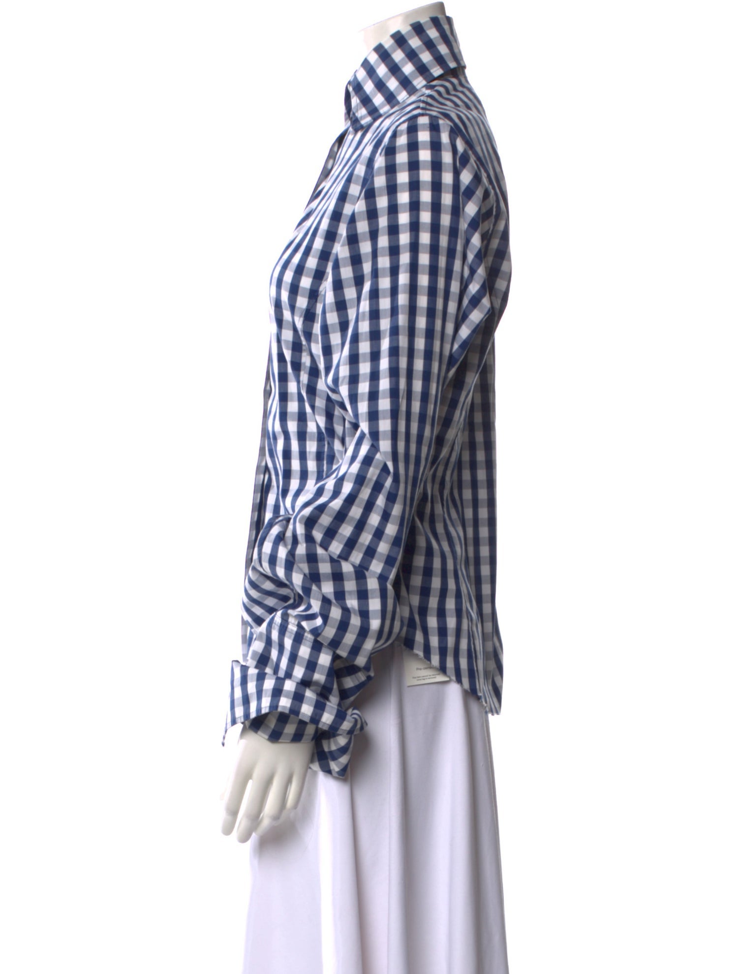 Marques' Almeida Plaid Print Long Sleeve Button-Up Top